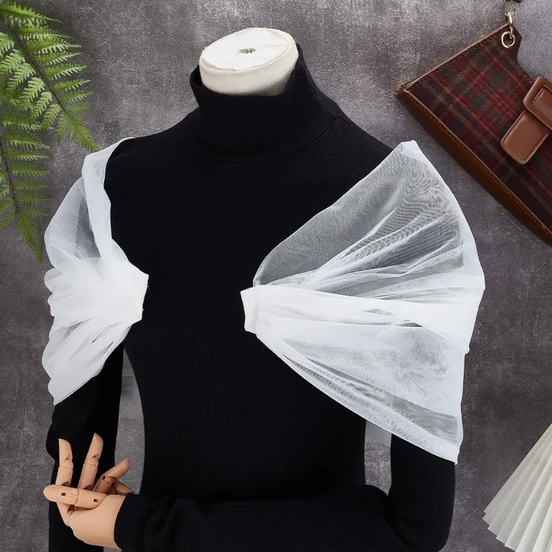 

Mingli Tengda Transparent Tulle Shawl Covering arms Shoulder Accessories Bride Wedding Accessories Straight Shoulder Straps
