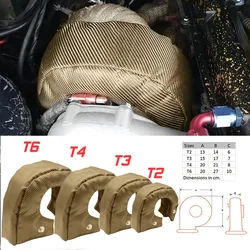 T2 T25 T28 GT28 GT30 GT35 T3 T4 T6 Titanium Turbo Blanket Heat Shield Barrier Charger Cover Wrap Douple Layers Fiberglass