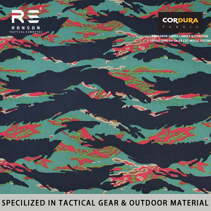 

Камуфляж MIAMI в тигровую полоску 500D + 1000D, ламинированный нейлон, эскадрильон из ткани Cordura, тактический жилет, прочная система Molle с лазерной резкой