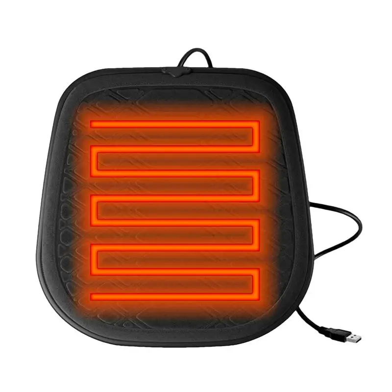 Car Heated Seat Cushion Car Seat Warmers USB Heated 3 Temperature Settings Cushion Comfortable Cushion ForAutumn Winter Car Home