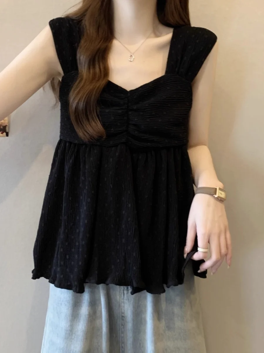 プラスサイズ女性用スイートサマートップストラップベスト、お腹をカバーするスリムベース、体型カバー、ボトムス