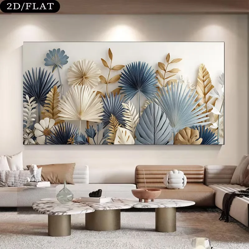(1PC Unframe)2D Flat, 2D Flat, 1pc a Large Frameless Modern Canvas Mural Measuring 31.49X62.99 Inches Or 80X160 Cm, Featuring a