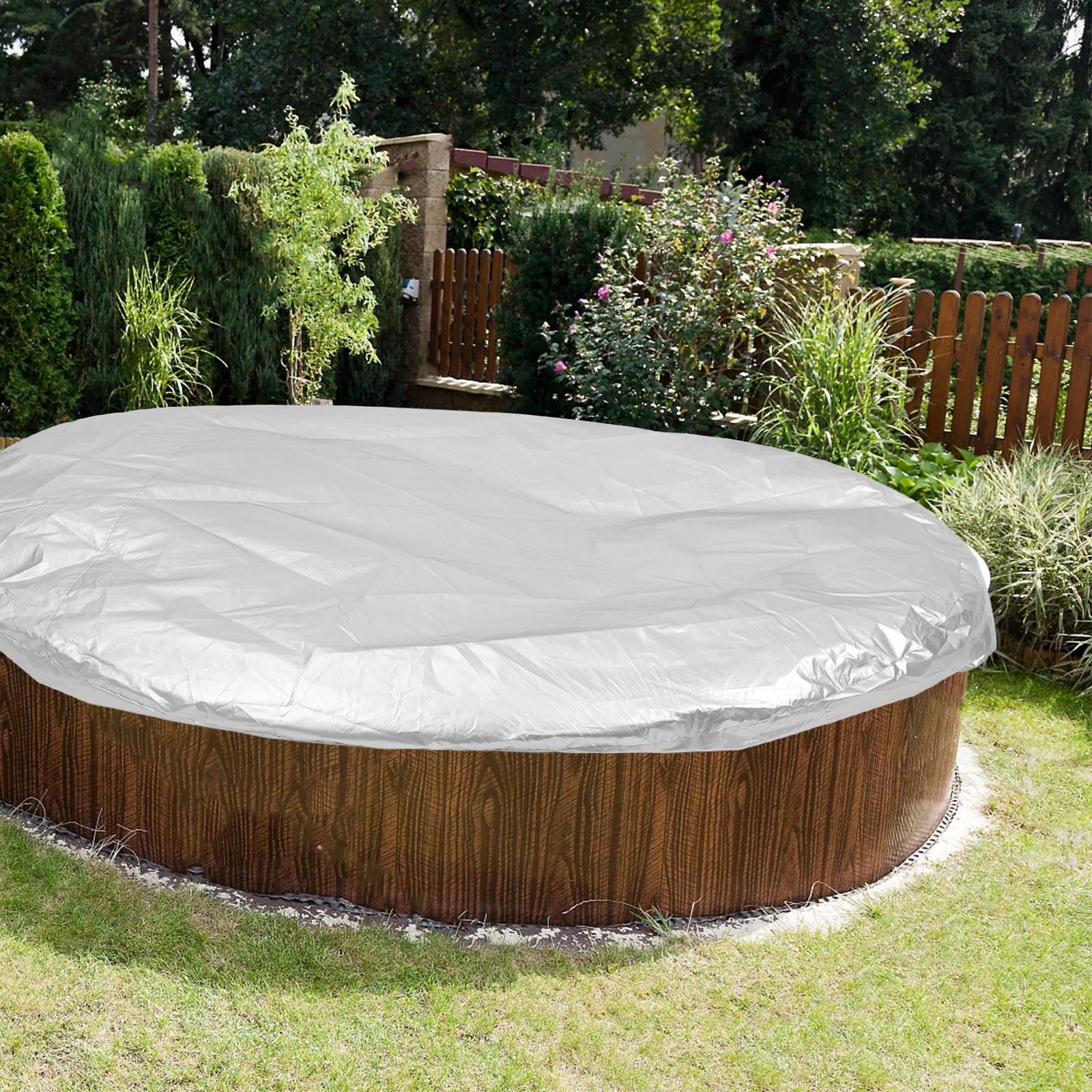 

Universal Fit Waterproof Pool For Inflatable Garden Bathtub Pools Silver Insulated Protector Cap Reusable Small Portable Pool