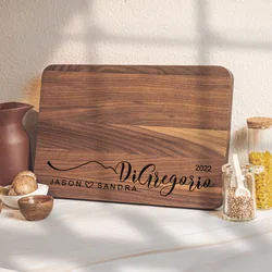 Personalized Cutting Board Engraved Wedding Gift Custom Charcuterie Board for Couple Anniversary Birthday Housewarming Gift