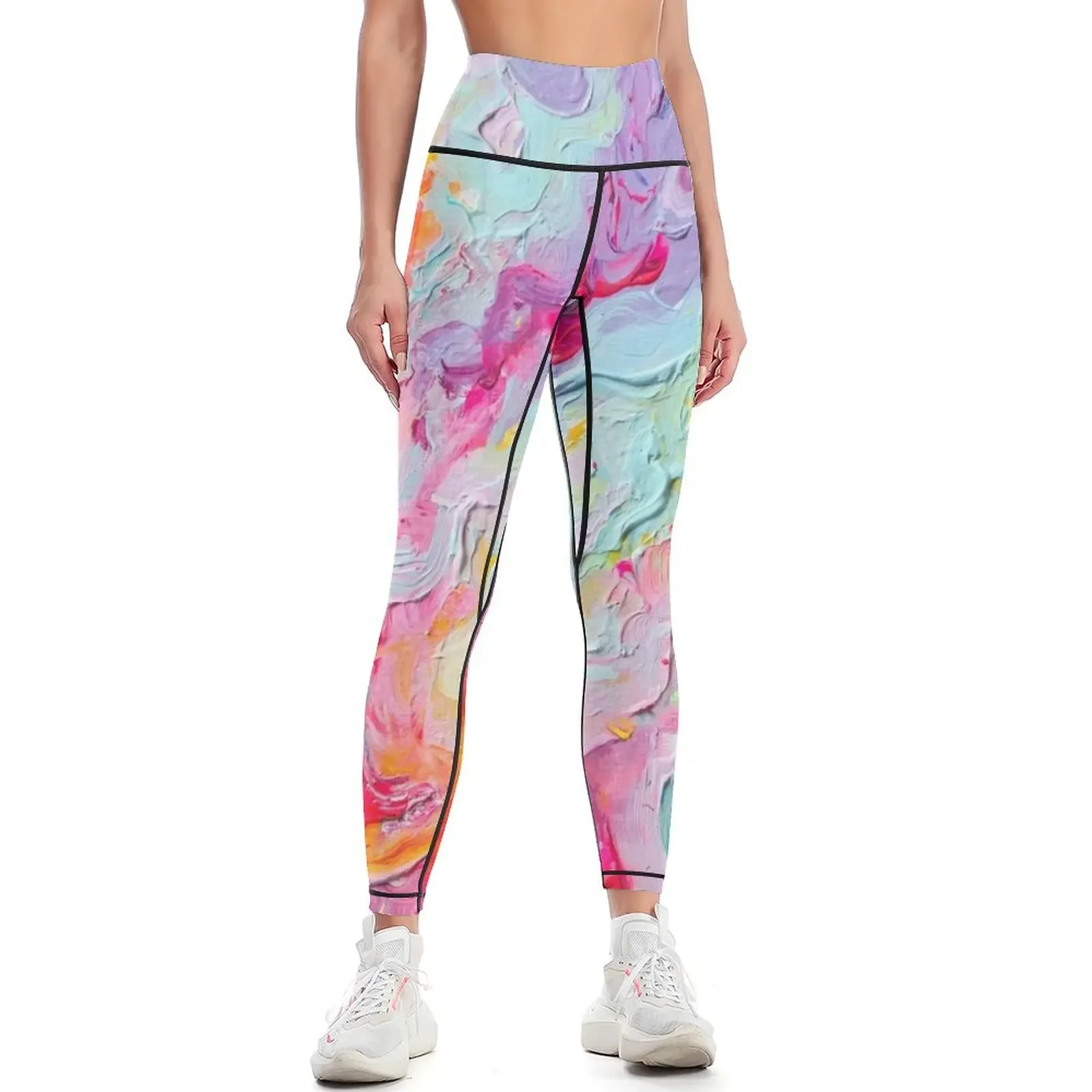 

Elements - Spectrum Abstraction Leggings Sports female push up legging active wear for fitness Womens Leggings