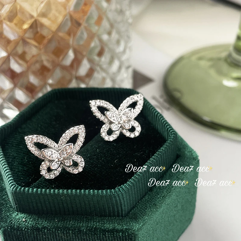 

Butterfly Fairy Full Diamond Hollow Phantom Premium Stud Earrings