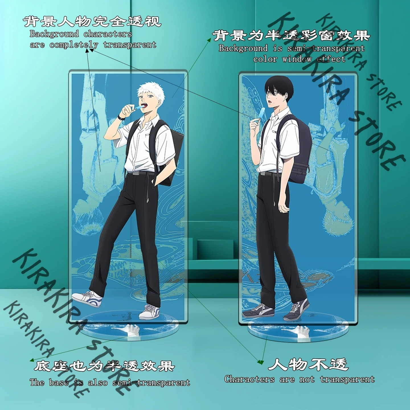16cm Tsujinaka Yoshiki Indou Standing Sign The Summer Hikaru Died Cartoon Stand Acrylic Collector's Edition Ornaments