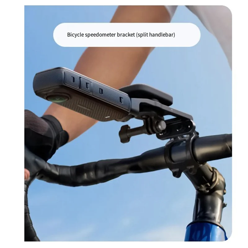

B03B-Bike Split Type Computer Mount For Insta360 Ace/Ace Pro/Acepro2/X4/X3/X5 GO 3S/GO 3/ONE RS Bike Stopwatch Stand