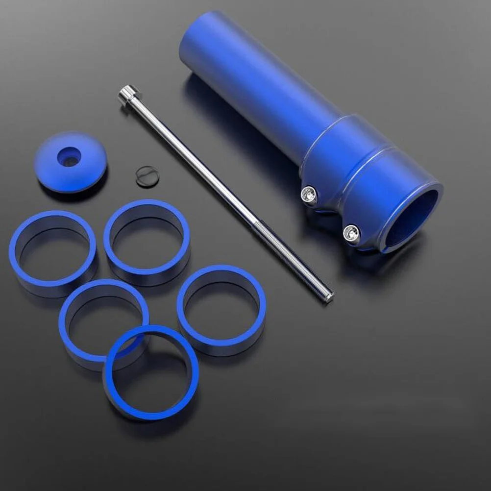 

Adjustable Bike Stem Extender Aluminum Alloy Durable Stable Metal Handlebar Stem Raiser Mountain Bike Blue Metal Handlebar Riser