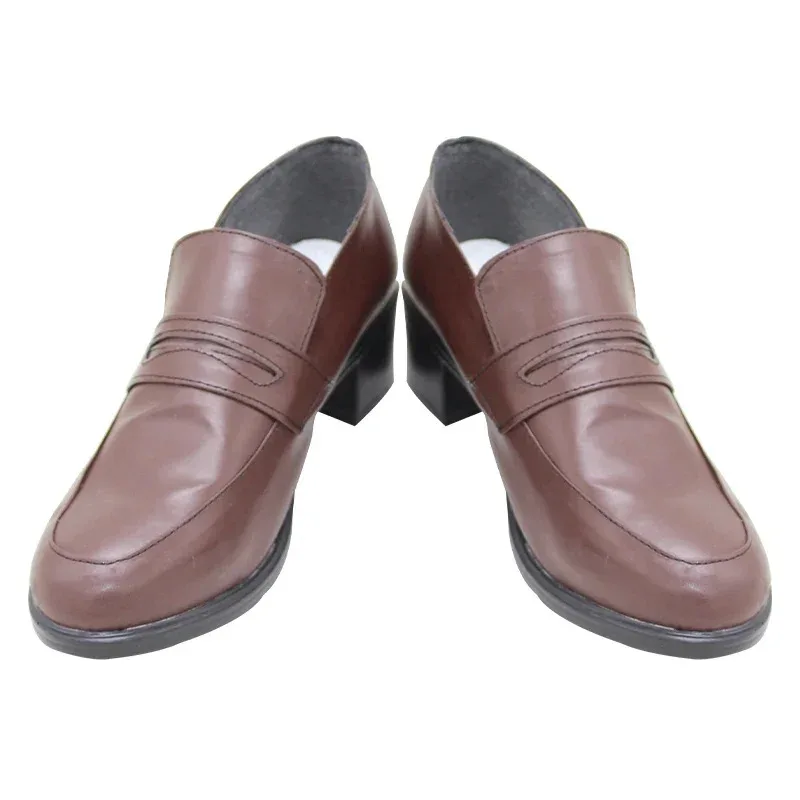 

RealCosGame Twisted Wonderland Silver Cosplay Shoes PU Leather Shoes Halloween Carnival Boots Cosplay Props Accessories