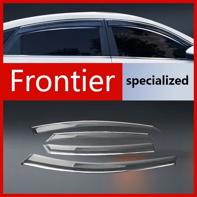 

Специально разработанные ветровики для окон Frontier: вентиляционные дефлекторы, дождевые накладки на двери, защита от дождя, плоские дефлекторы.