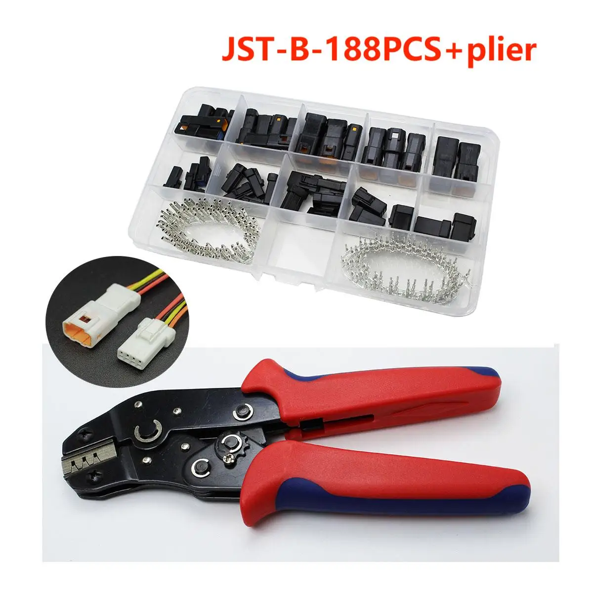 Combinatieset 2P 3P 4P 6P 8P 0.6Mm Waterdichte Draad Connector Stekker Mannelijke Vrouwelijke Aansluiting Jst Jwpf Elektrische Connector