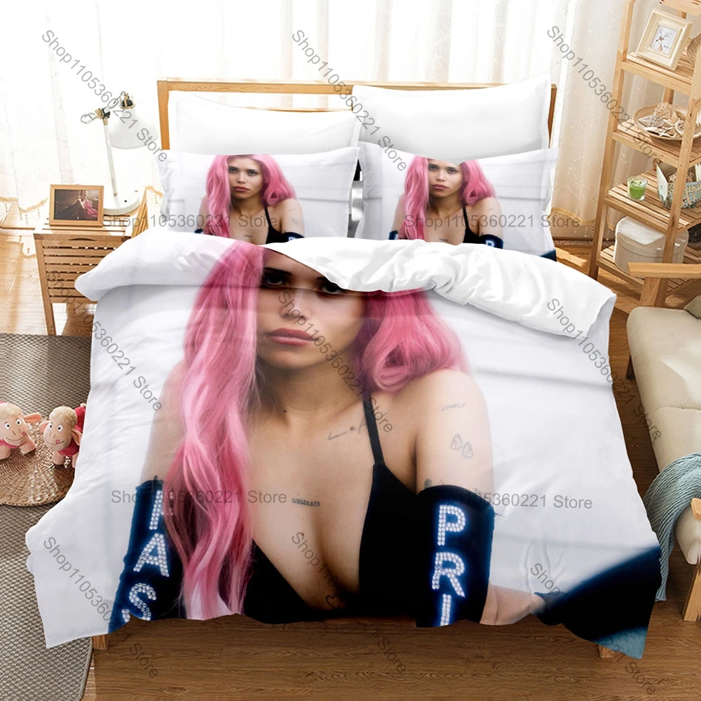 Nessa Barrett Duvet Cover + 2 Pillowcases Popular American Pop Singer Print Bedding Set Soft Fabric Bedroom Decor Gift for Music