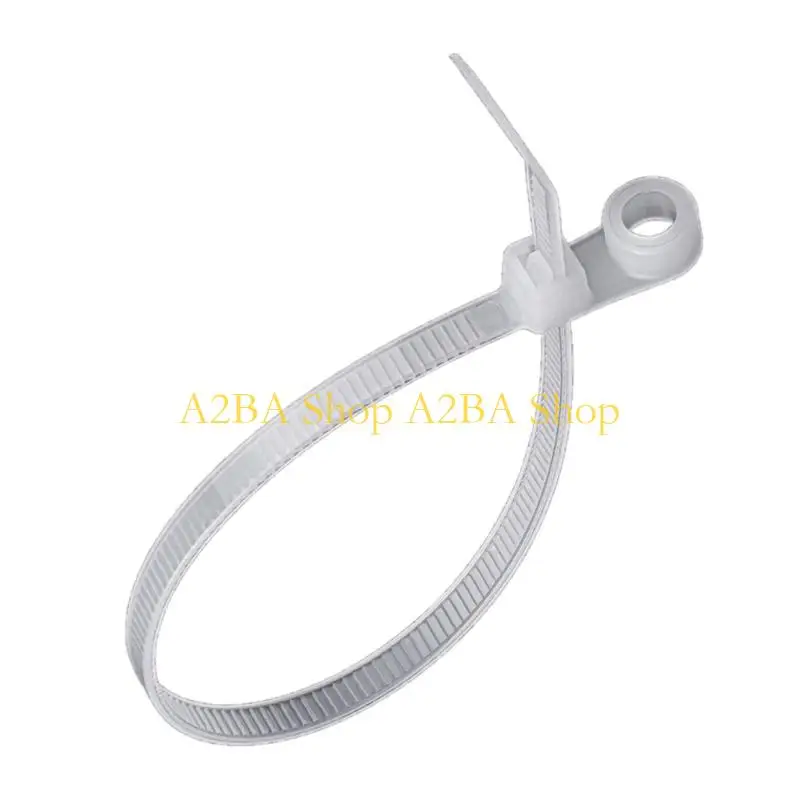 A2BA 100PCS Automatic Locking Cable Tie Buckles with Screw Mounting  3.6x200mm Weather Proof for Strengthened Stability