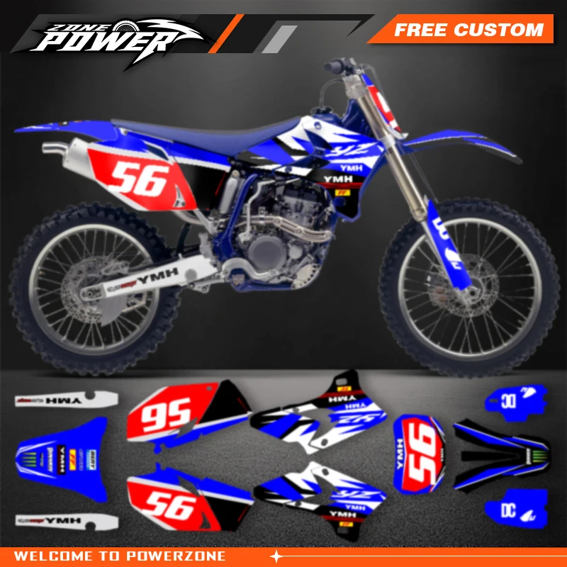 Powerzone For YAMAHA 2005 2004 2003  YZ250F YZ450F YZF 250 450  Motocross Graphics Background Decal Sticker Kits 02
