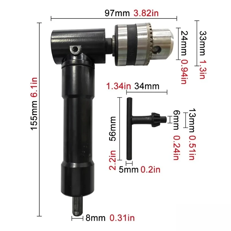 alloy-turning-tool-iron-chuck-adapter-narrow-space-drilling-tool-90-degree-black-right-angle-electric-drill-corner-tool