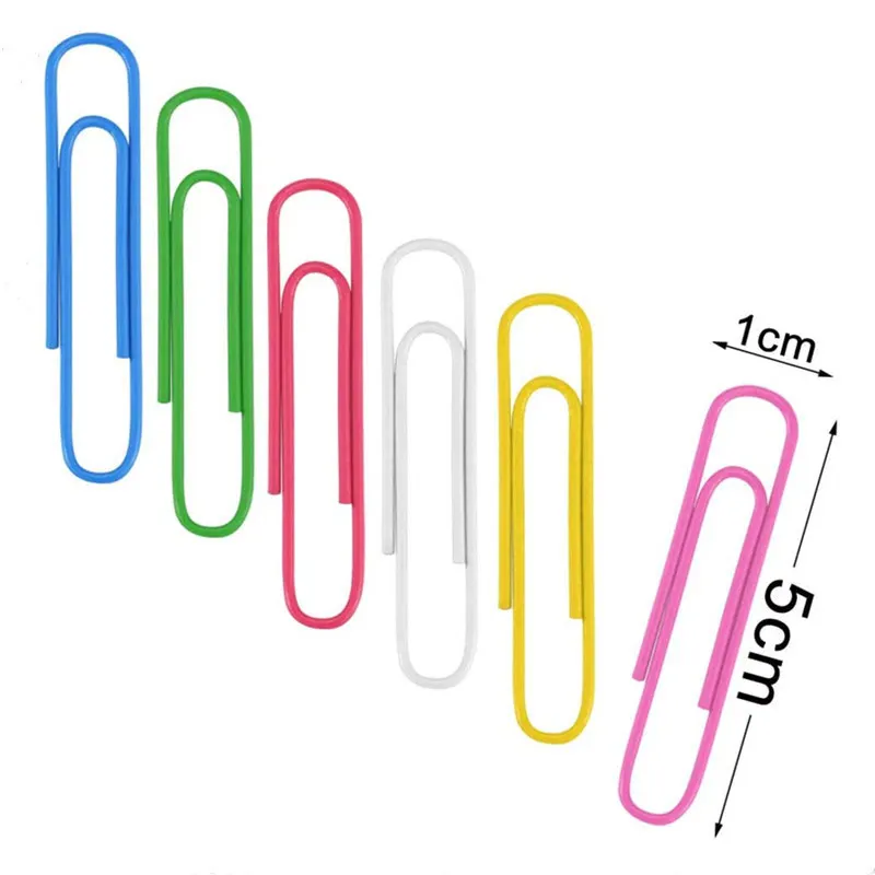 300Pcs/Set 50mm Color Paperclips With Box Office School Wall Map Photos Memo Pad Notes Paper Clips Pins Holiday DIY Decoration