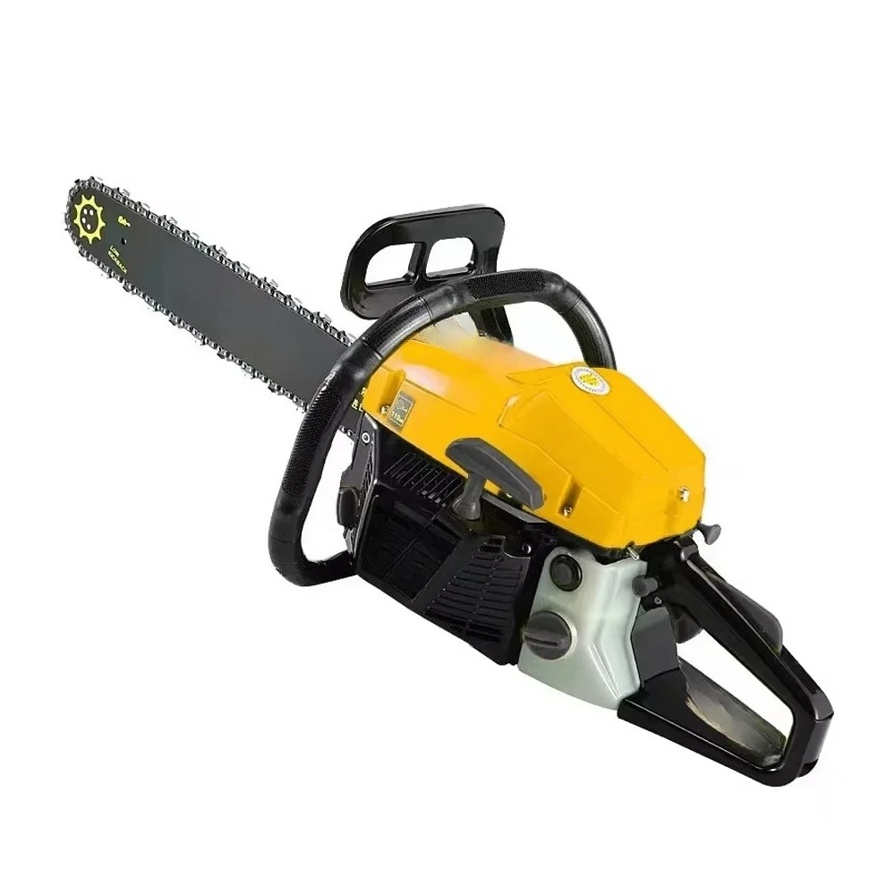 Guide Bar High Efficiency Low Consumption Outdoor Logging Firewood Cutting Tools Four Stroke 75CC 9900W Gas Chain Saw 20 Inch