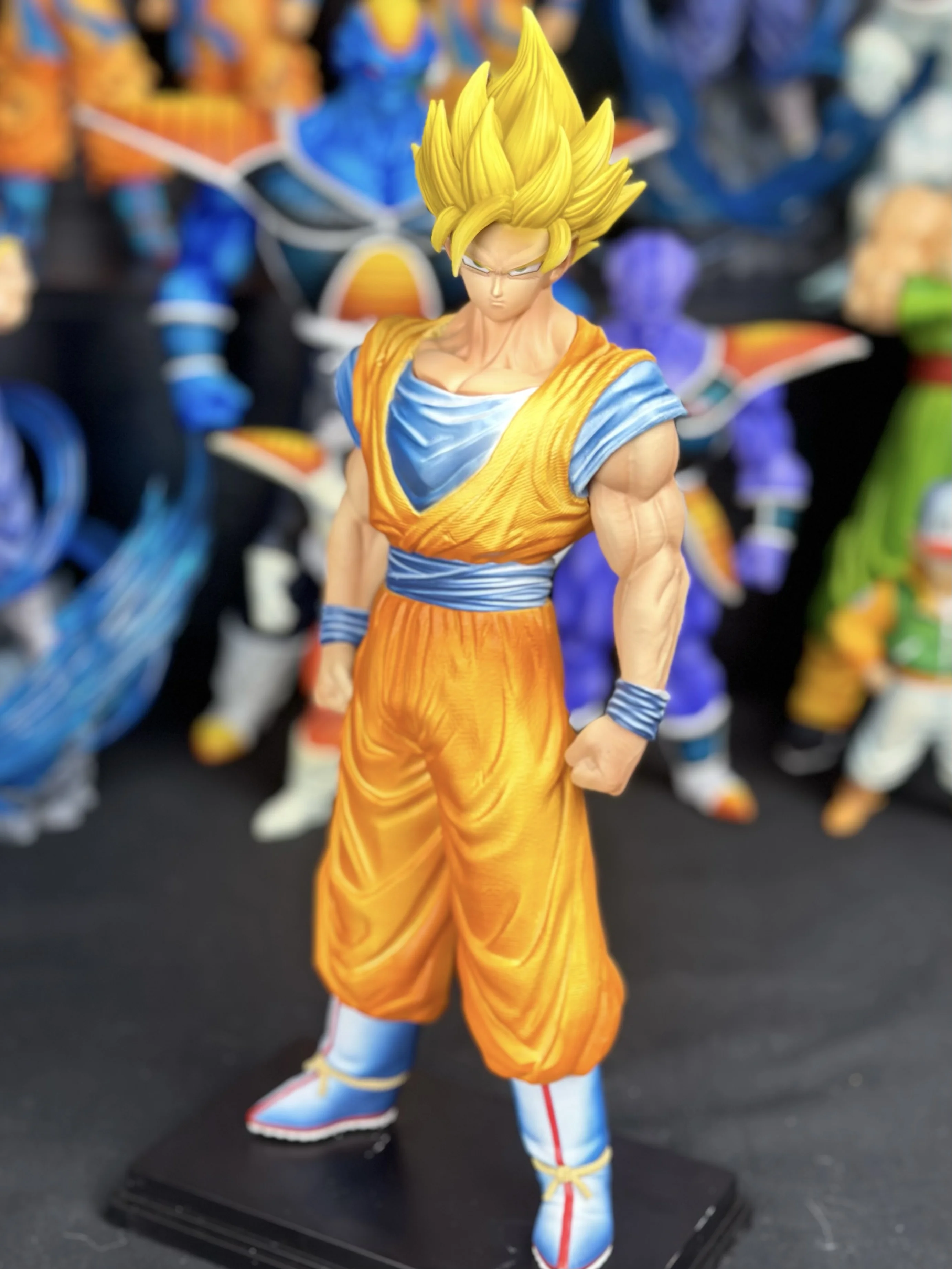 

В наличии Dragon Ball аниме персонаж SSJ2/SS3 Сон Гоку ПВХ статуя настольные украшения коллекция модель подарочная игрушка