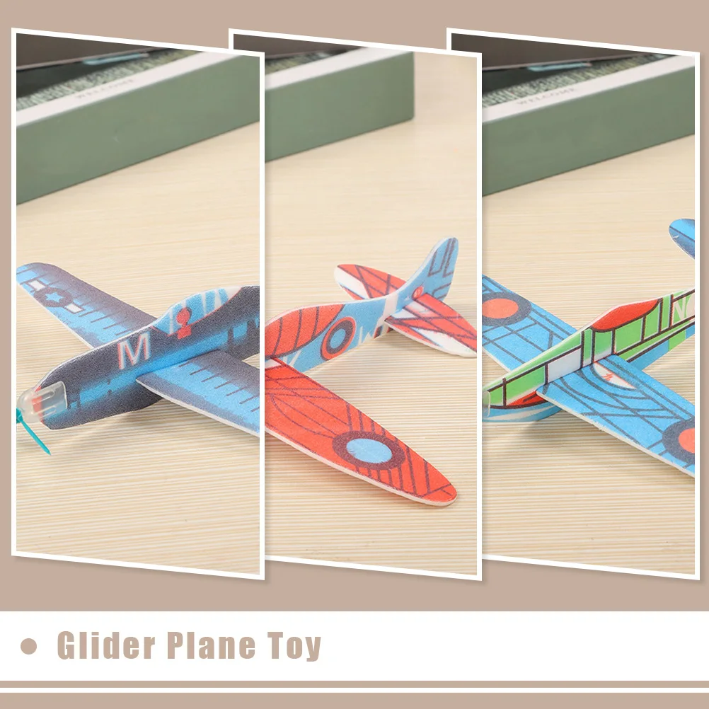 15 Uds. Avión planeador lanzado a mano DIY aviones pequeños al aire libre para jugar volar regalos de ocio al aire libre avión para niños