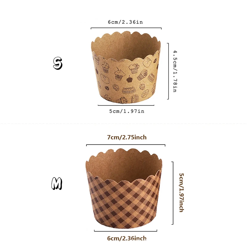 Doublures enveloppées pour gâteau Chi, étui à muffins et tulipes, papier à dessert, tasse de cuisson, fête, four à chaleur pour la cuisson domestique, 250 pièces