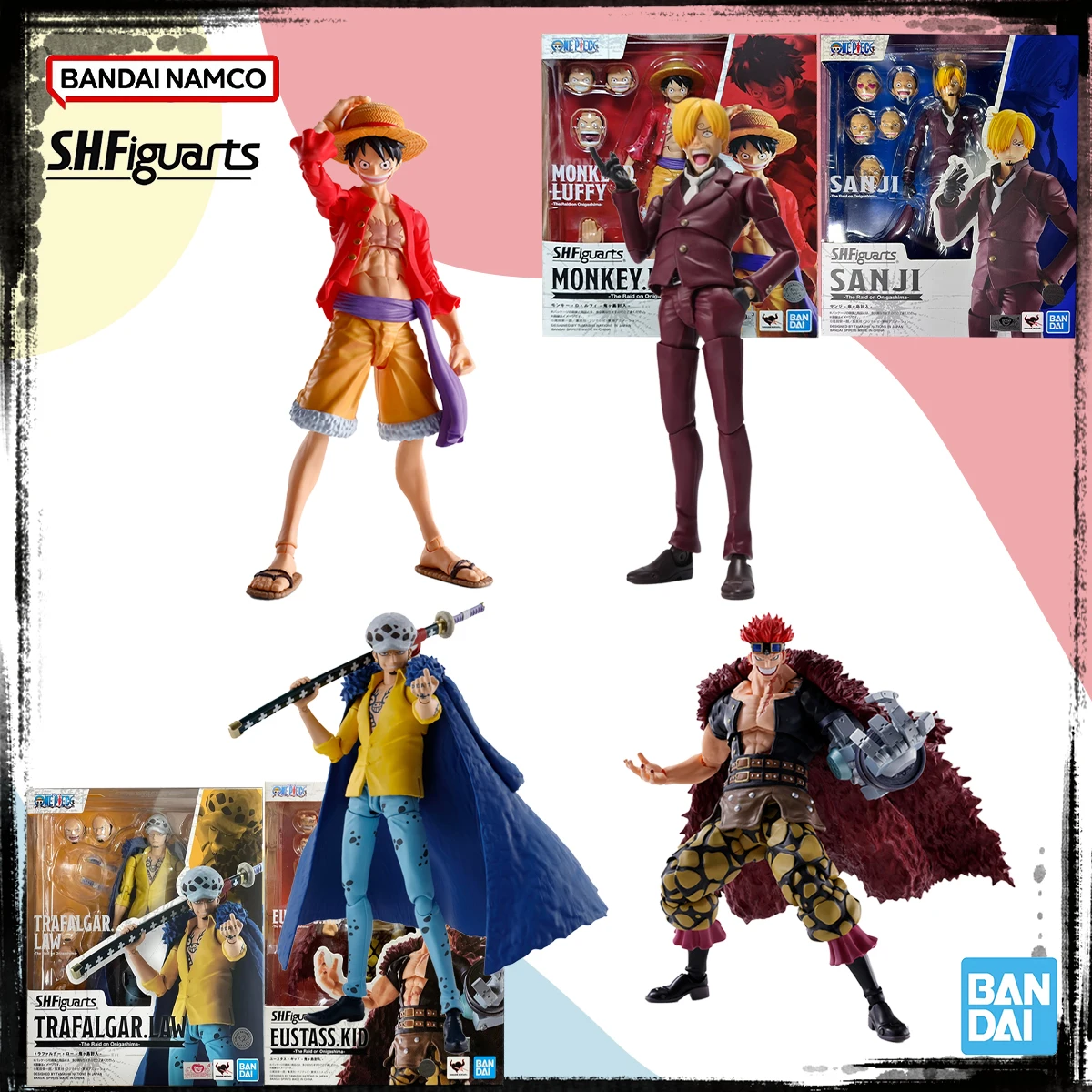 

Bandai Genuine Original SHF One Piece В наличии Аниме Фигурка Raid on Onigashima Luffy SANJI LAW KID Фигурки Игрушки Подарок