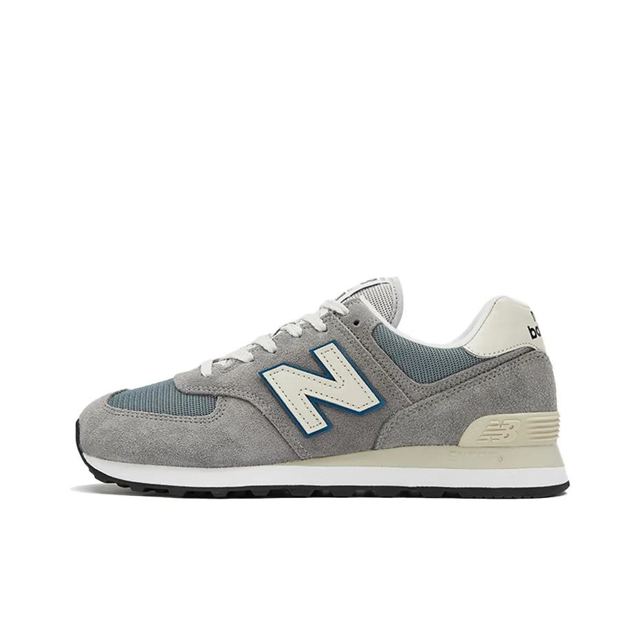 حذاء جري كاجوال New Balance NB 574 v2 كلاسيكي ريترو قابل للتنفس ومنخفض الرقبة للرجال والنساء، رمادي أسمنتي