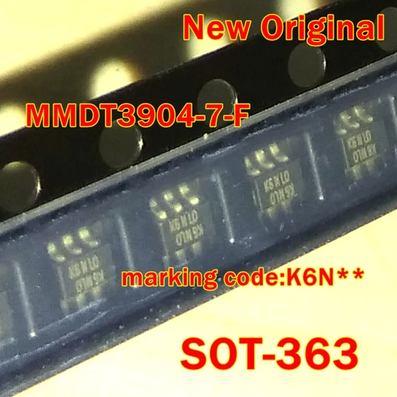 10 قطعة إلى 500 قطعة Mmdt3904-7-F Mmdt3904-7 Sot-363 رمز وضع العلامات الأصلي الجديد: K6N ** ترانزستور تركيب سطح إشارة صغيرة مزدوجة Npn #1