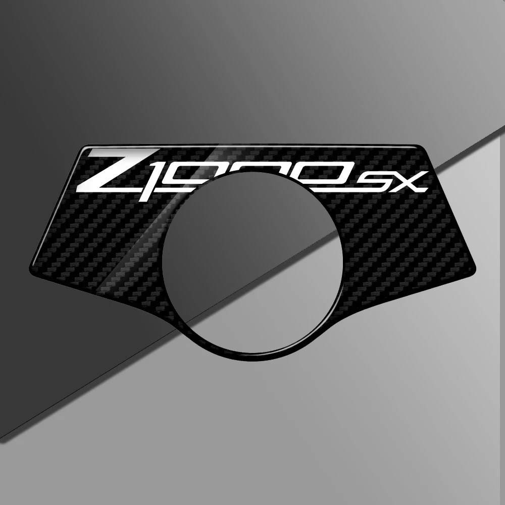 

For Kawasaki Z1000SX 2011-2017 Motorcycle Stickers 3D Carbon Fiber Texture Three Tree Yoke Cover Protective Stickers