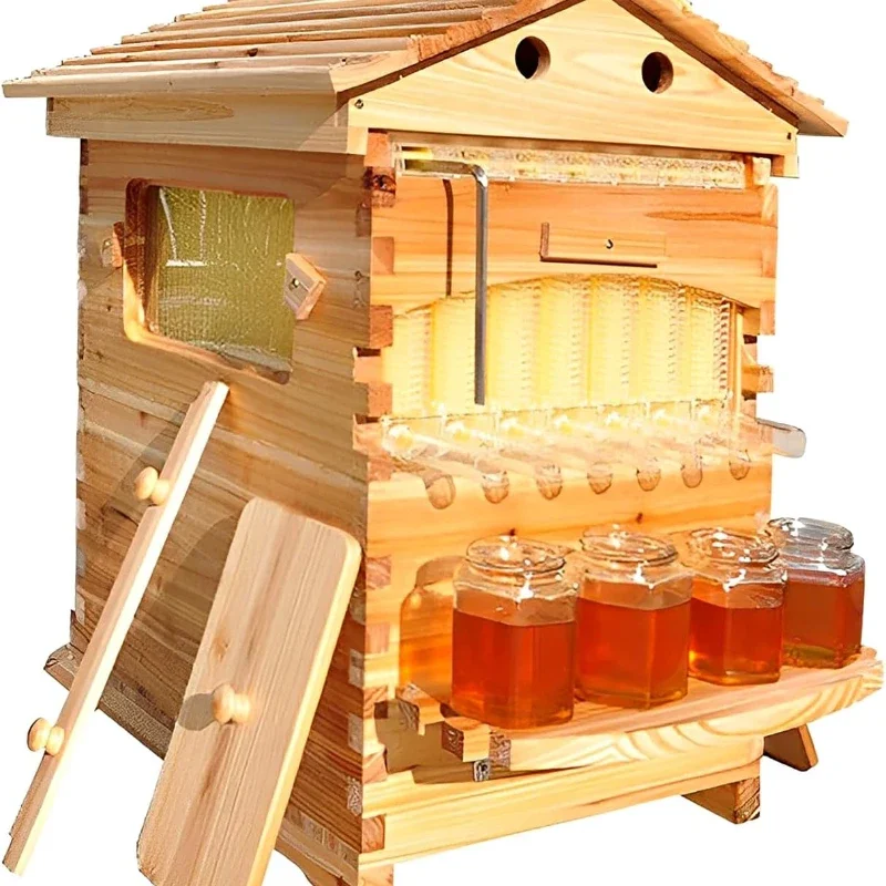 Full set of 7PCS beehive frame Chinese fir beehive beehive automatic flow