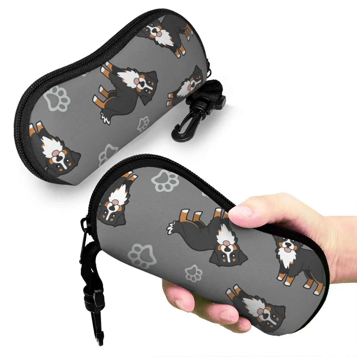 

Bernese Mountain Dog Shell Glasses Case Protector Sunglasses Box Women Men Soft Eyeglass Bag Pouch