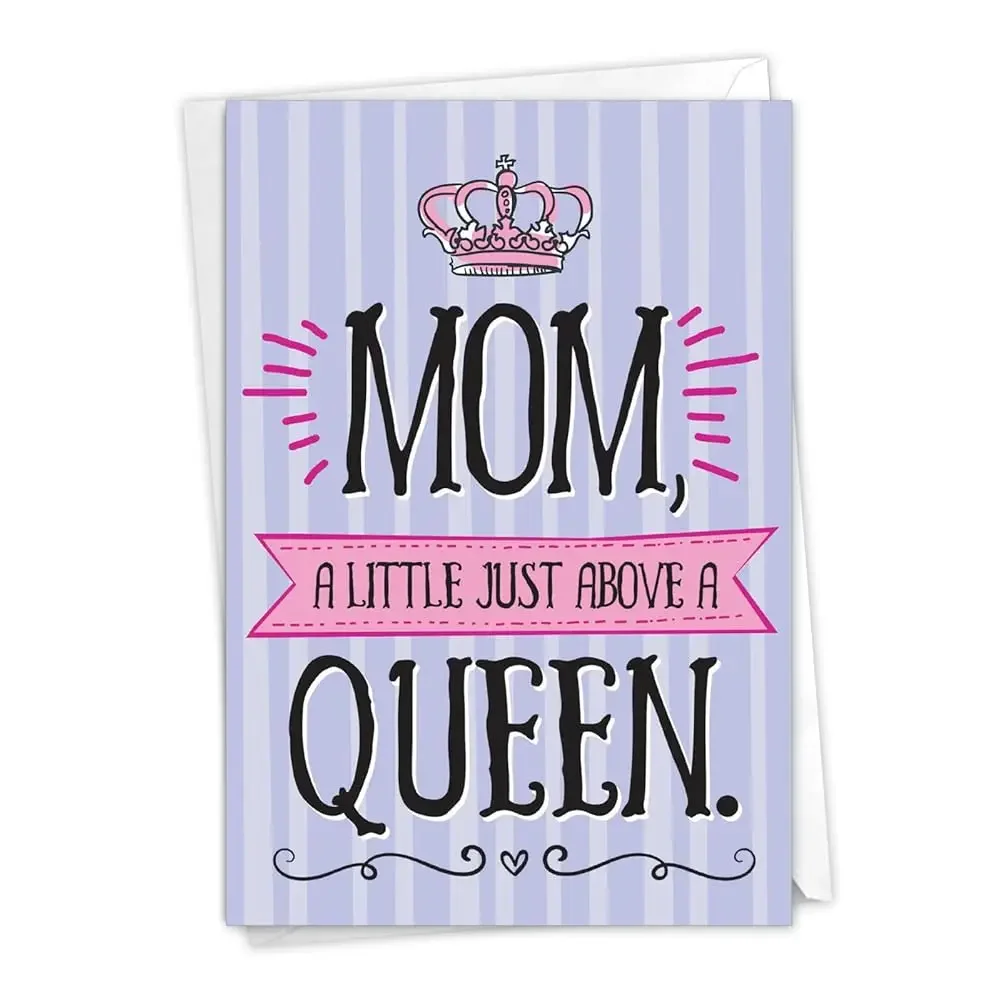 

Забавная бумажная открытка ко Дню матери с конвертом 5 x 7 дюймов (1 шт.) Holiday, Mom Queen Mom C3138AMDG