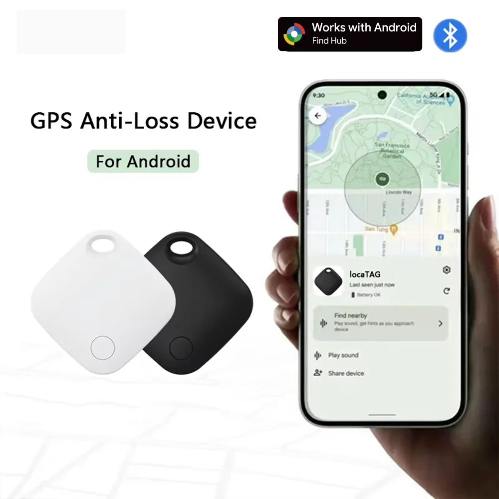 

GPS Air Tag Smart Tracker Works for Android Google Find My Device Global Positioning Locator Suitable for Keys Luggage Pets bags