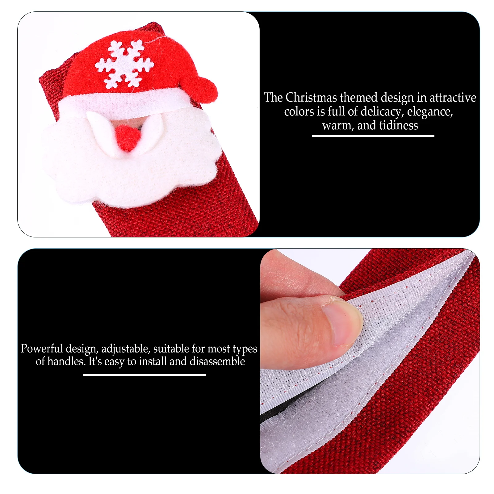 

5Pcs Christmas Fridge Handle Cover Set Decorative Handle Protectors for Refrigerator Oven Microwave Freezer Knob Covers Kitchen