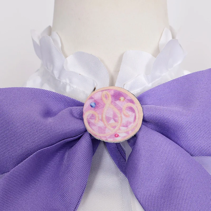 Game Blue Archive Uzawa Reisa Cosplay Costume Magical Girl Purple Lolita Dress Socks Halo Accessories Wig Halloween Party Outfit - view 5