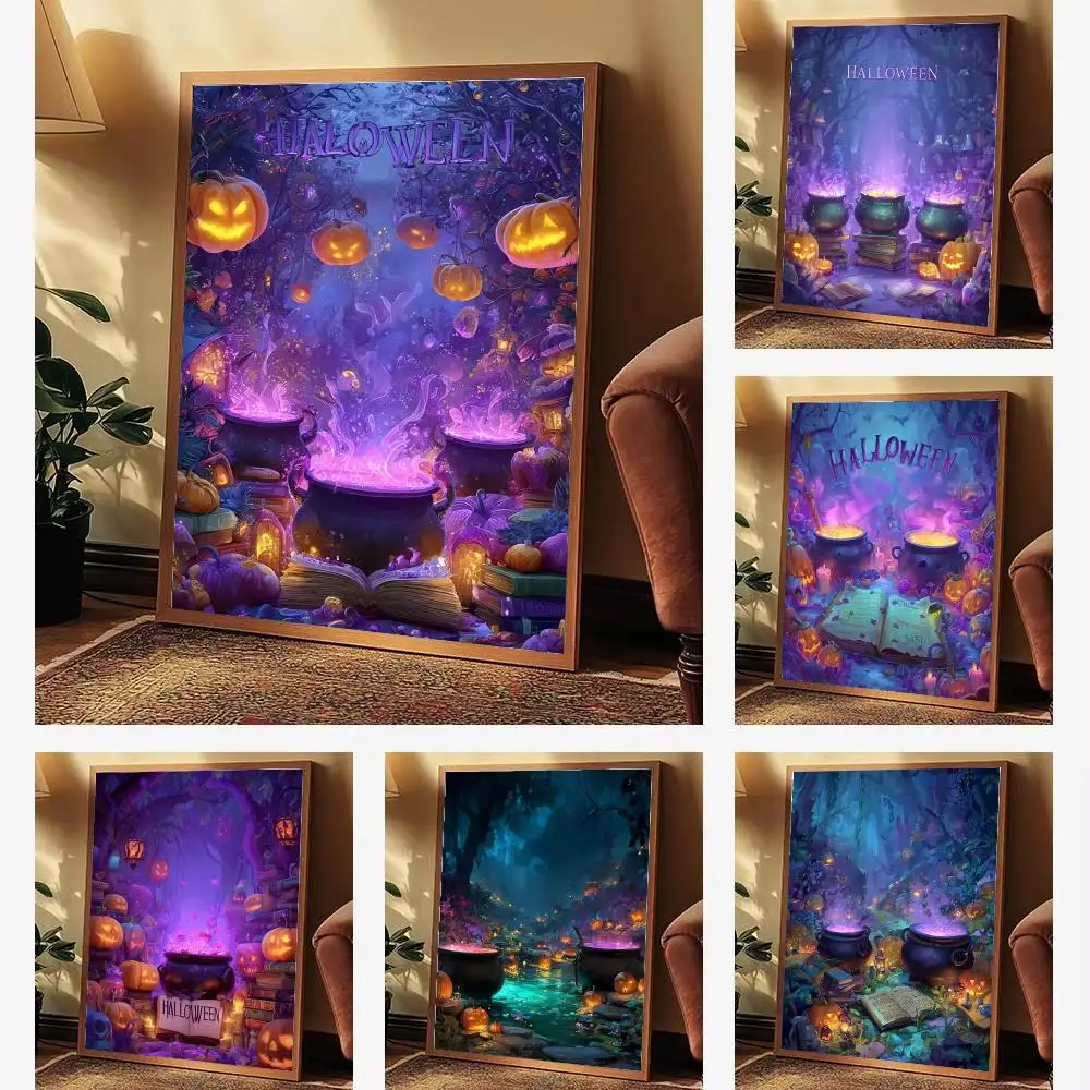 Halloween Arcane Incantations Poster Aesthetic Wall Art for Bedroom Study Office Home Decor Gift