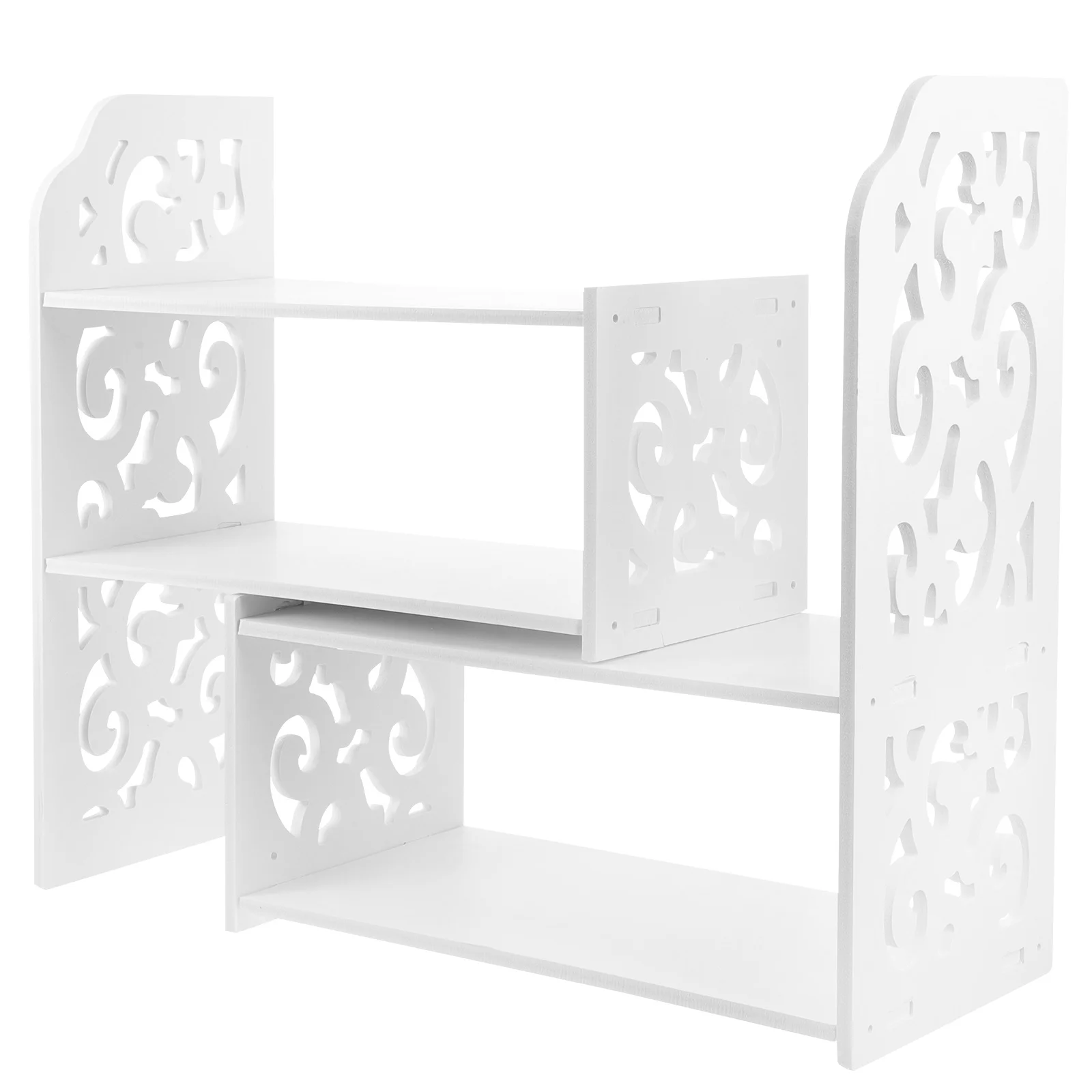 Adjustable Desktop Bookshelf Wooden Desk Shelf Storage Rack Office Organizer Student Dormitory Study Holder Space Saving