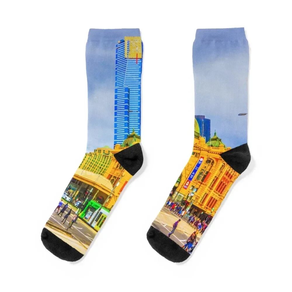 Flinders Street Station -- No Distracting Wires Socks fashionable ankle Boy Child Socks Women's