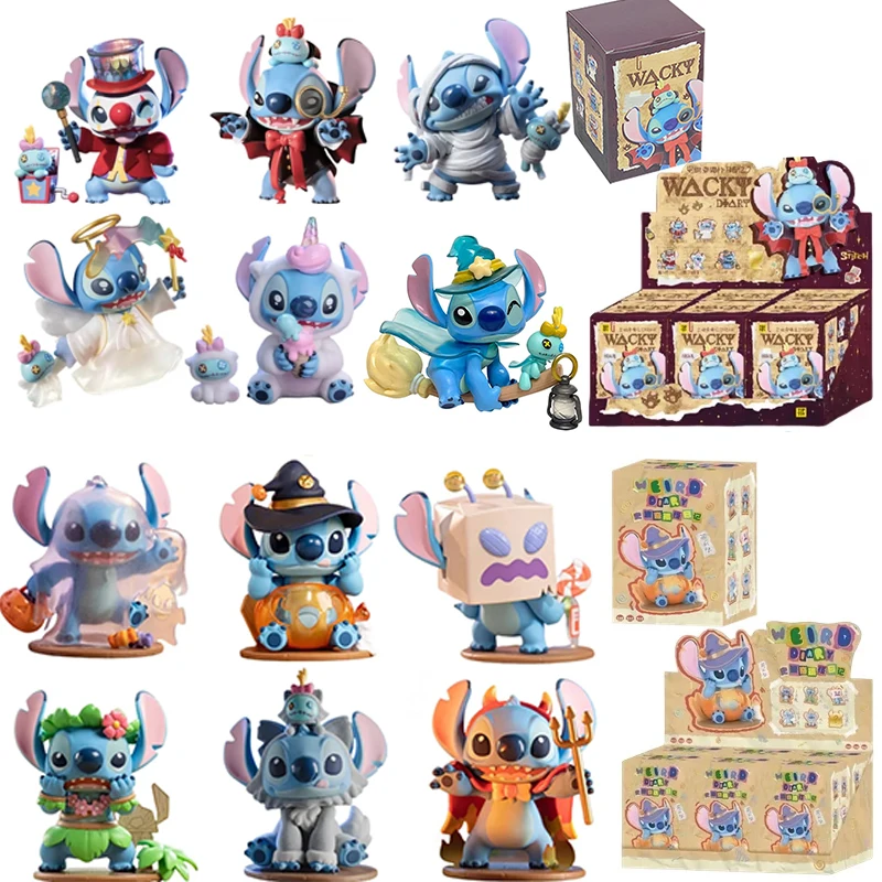 

Disney Stitch Weird Diary V1 V2 Series Blind Box Anime Figures Creative Doll Statue Model Mystery Toys Birthday Halloween Gifts