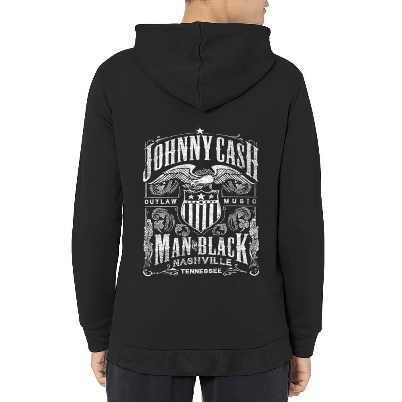 

1994 Johnny Cash The Man In Black Hoodie men's coat men wear aesthetic clothing men's sweat-shirt set japanese hoodie