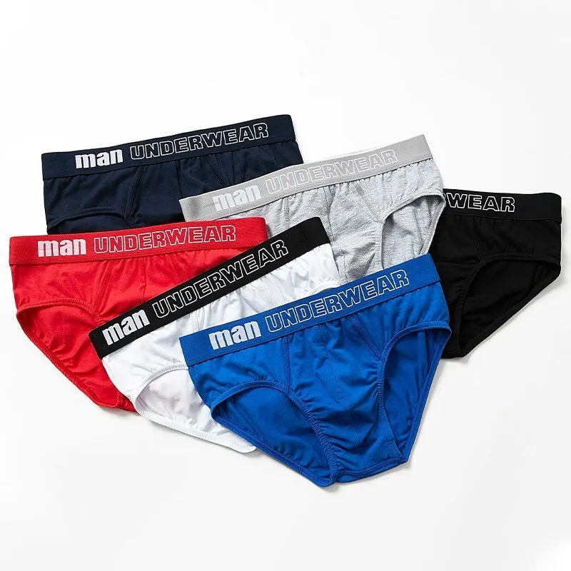 1Pc/2023 Men's Panties Sexy Underwear Male Briefs Men Jockstrap Pant Comfortable Slip Underpants Breathable Cotton Mens Briefs