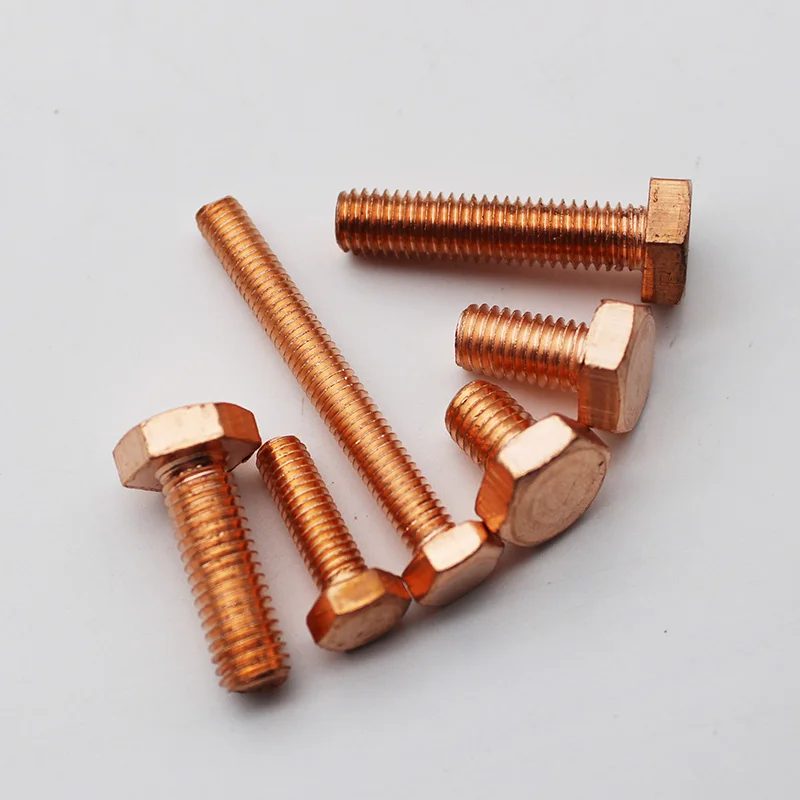 Copper Hex Cap Screw Bolts M3 M4 M5 M6 M8 M10 M12 M14 M16 M28 M20