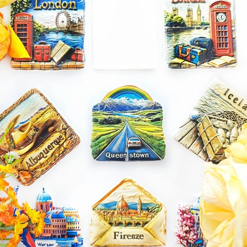 مغناطيس ثلاجة Queenstown Mountain Road - هدية مغامرة ديكور مغامرة ثلاثية الأبعاد لتزيين جبال الألب الجنوبية