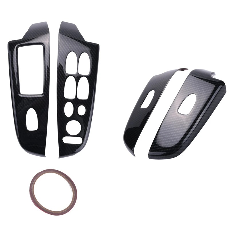 

For HONDA CIVIC 2006-2011 Door Window Lift Panel Carbon Fiber Door Window Switch Cover Trim RHD