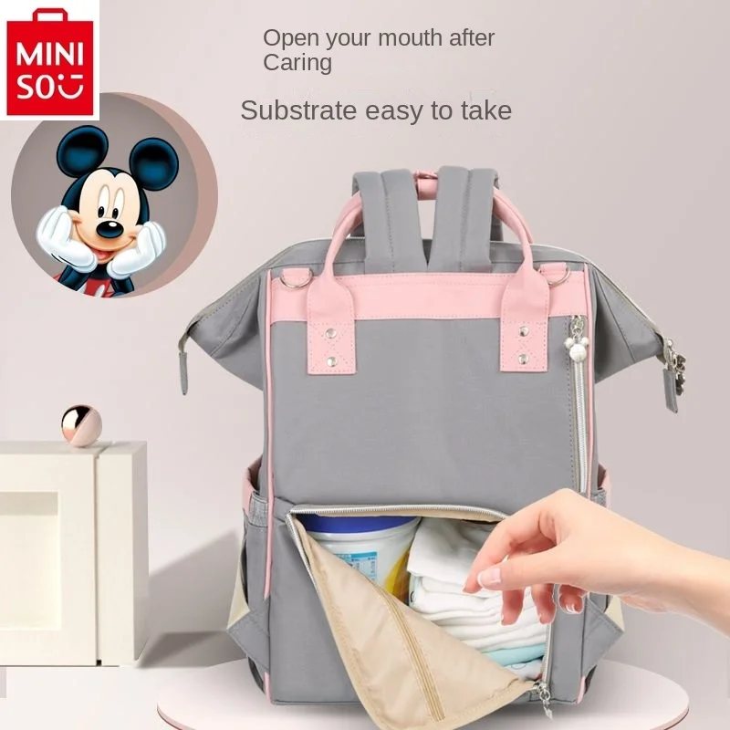 MINISO Disney torba do przechowywania dla mamy i dziecka modna wielofunkcyjna przenośny plecak o dużej pojemności na wyjście