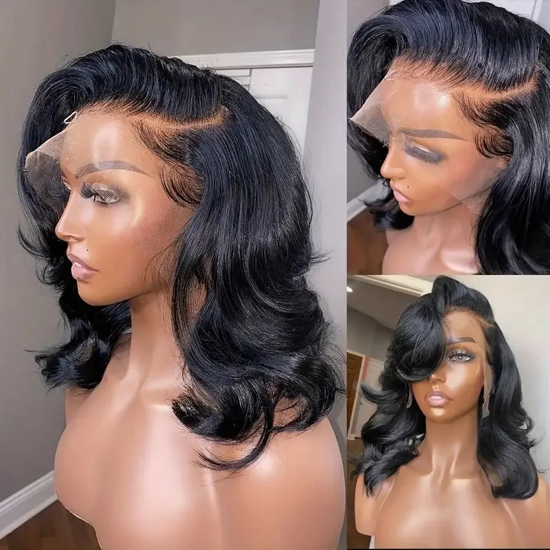 14 Inch Black Wig Natural Synthetic Wigs for Women Curly Wig Heat Resistant Hair For Daily Use Holiday Halloween Costume Party