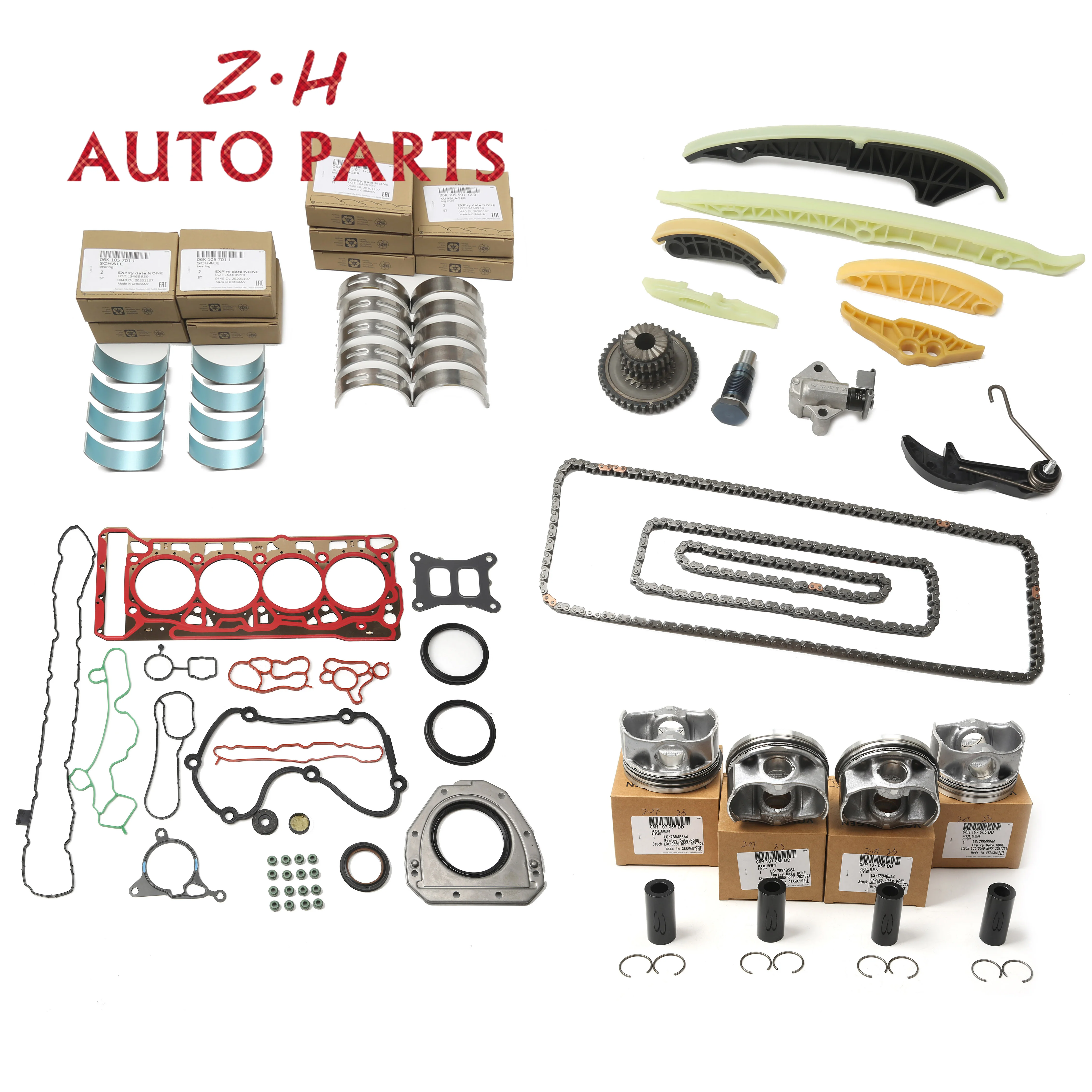 

06H 198 151 C Engine Overhaul Kit Modified Piston Timing Chain Set For Audi A4 A5 Q5 Q7 TTS VW Passat Tiguan Golf Scirocco 2.0T