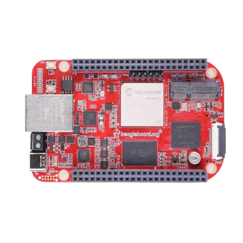 BeagleV ®   - Fuoco - RISC-V, tessuto FPGA, 2 GB 16 GB, 1x Gigabit Ethernet, 1x M.2 Key E, 1x CSI, 1x slot per schede microSD, 2* 46 pin Bea