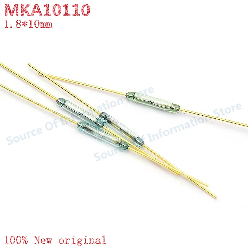 

50Pcs MKA10110 Reed Switch 1.8x10mm Normally Open Magnetic Switch 100% New
