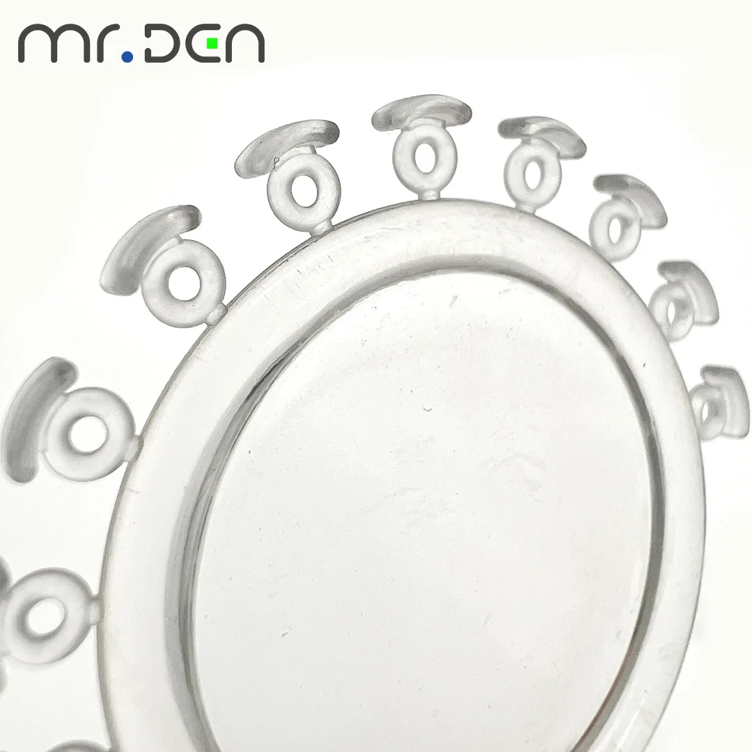 MR DEN Orthodontic Elastic Ligature Ties Round Ties for Braces Rubber Band Elastic O Ring Gray Transparent